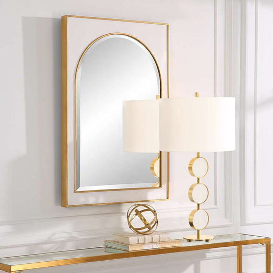Uttermost - Crisanta Gloss White Arch Mirror - 09916 veiw 2
