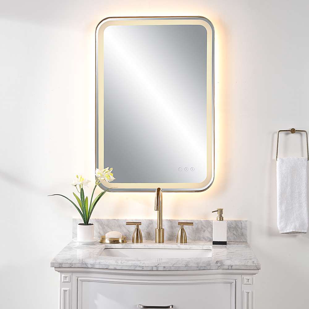 Uttermost - Crofton Lighted Brass Vanity Mirror - 09862 veiw 4