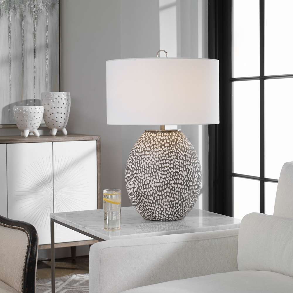 Uttermost - Cyprien Gray White Table Lamp - 28448-1 veiw 4