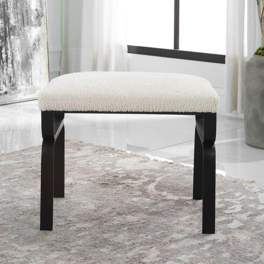 Uttermost - Diverge White Shearling Small Bench - 23749 veiw 2