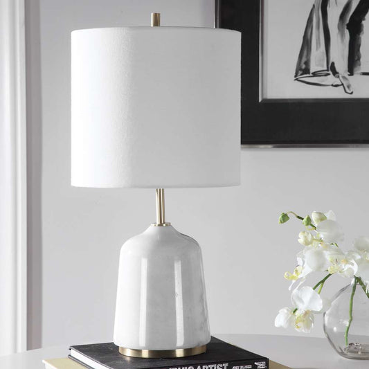 Uttermost - Eloise White Marble Table Lamp - 28332-1 veiw 2