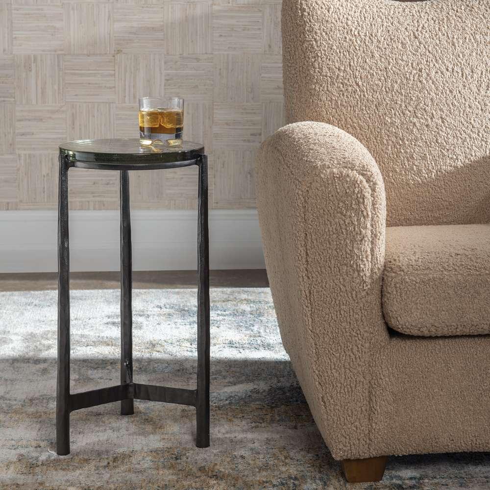 Uttermost - Eternity Iron & Glass Accent Table - 25308 veiw 4