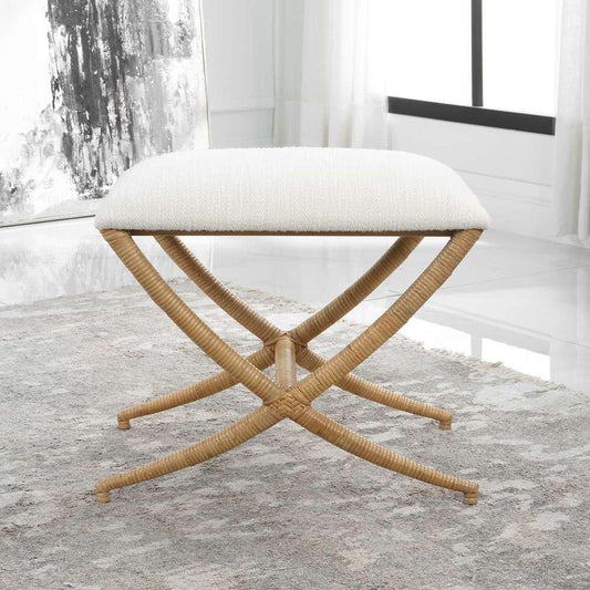 Uttermost - Expedition White Fabric Small Bench - 23751 veiw 2