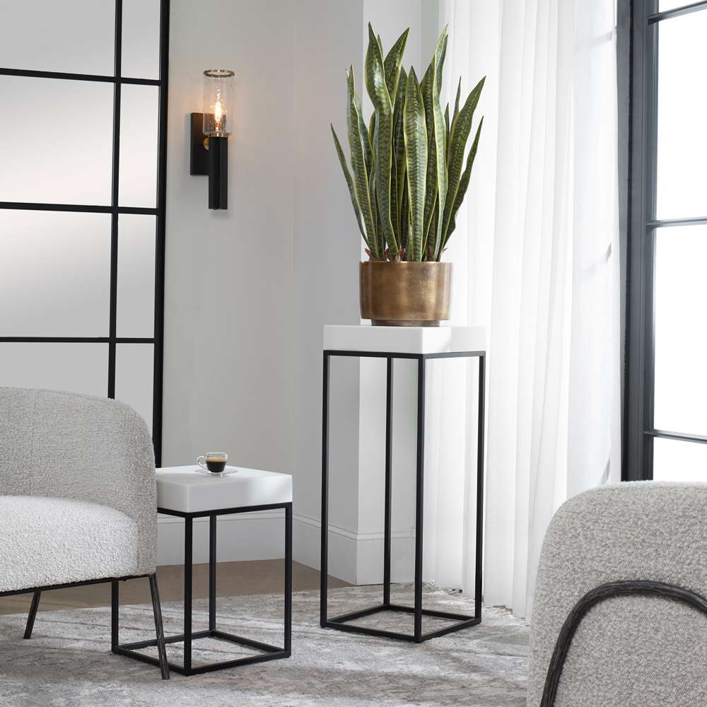 Uttermost - Gambia Marble Plant Stand - 24935 veiw 4