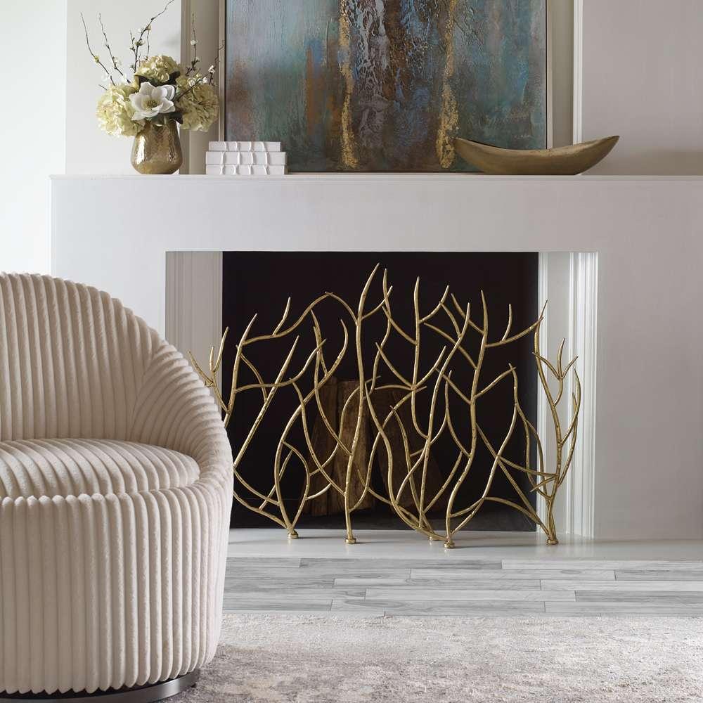 Uttermost - Gold Branches Decorative Fireplace Screen - 18796 veiw 4