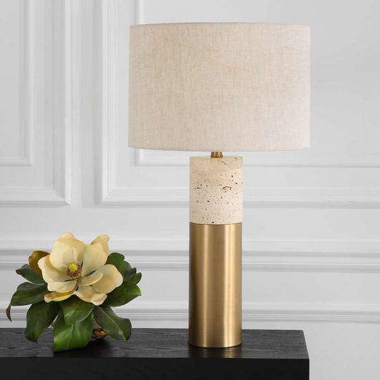 Uttermost - Gravitas Elegant Brass & Stone Lamp - 30201-1 veiw 2