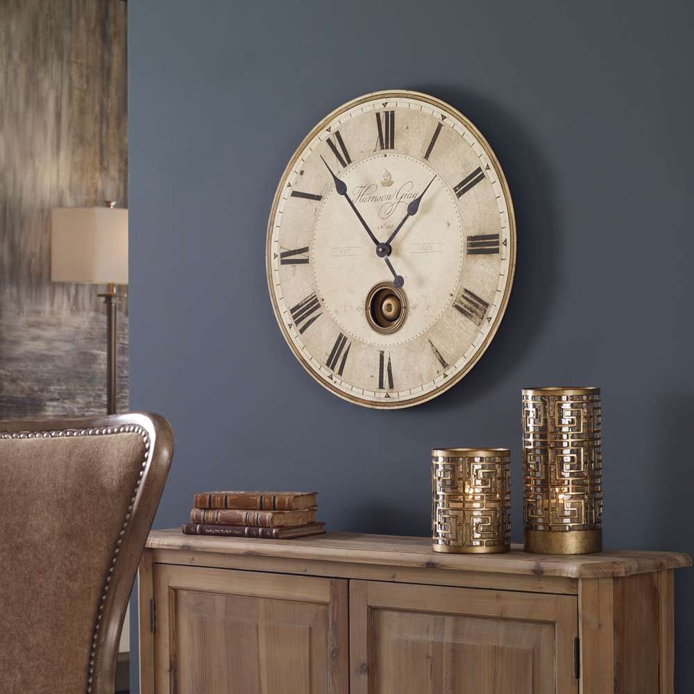 Uttermost - Harrison Gray 23in Clock - 06032 veiw 3