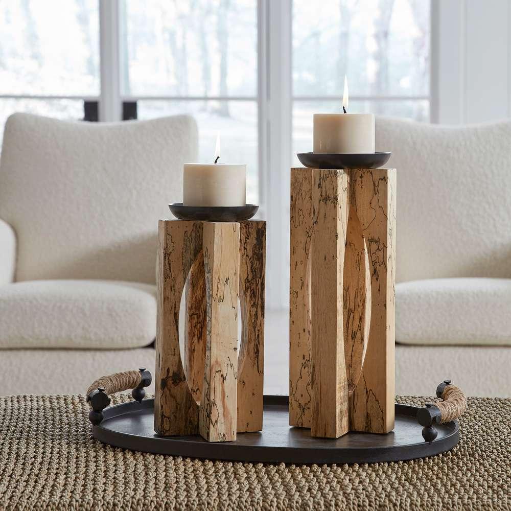 Uttermost - Ilva Wood Candleholders Set/2 - 18074 veiw 3