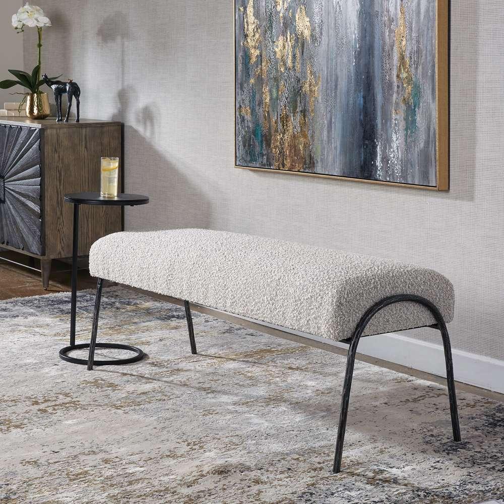 Uttermost - Jacobsen Modern Gray Bench - 23685 veiw 4