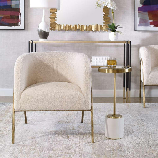Uttermost - Jacobsen Off White Shearling Accent Chair - 23686 veiw 2