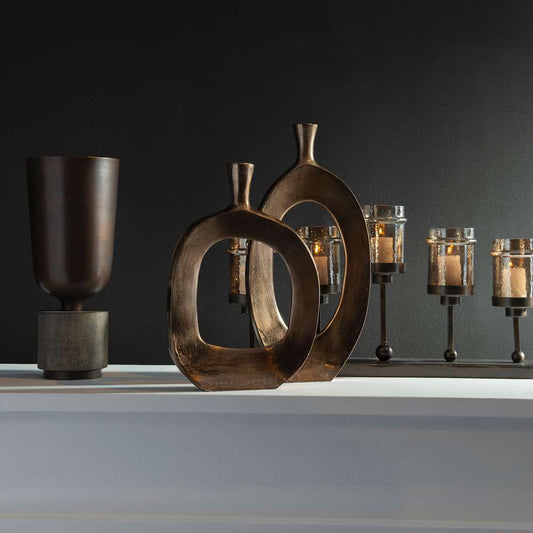 Uttermost - Kyler Textured Bronze Vases Set/2 - 18965 veiw 2