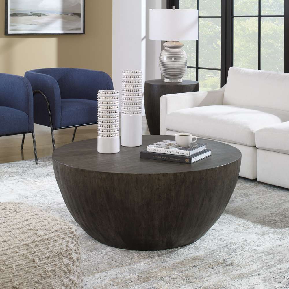 Uttermost - Lark Round Wood Coffee Table - 25433 veiw 3