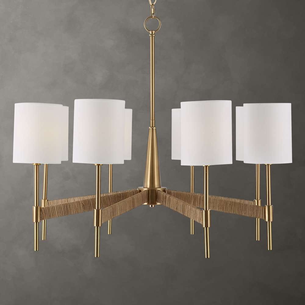 Uttermost - Lautoka Rattan 8 Light Chandelier - 21372 veiw 4