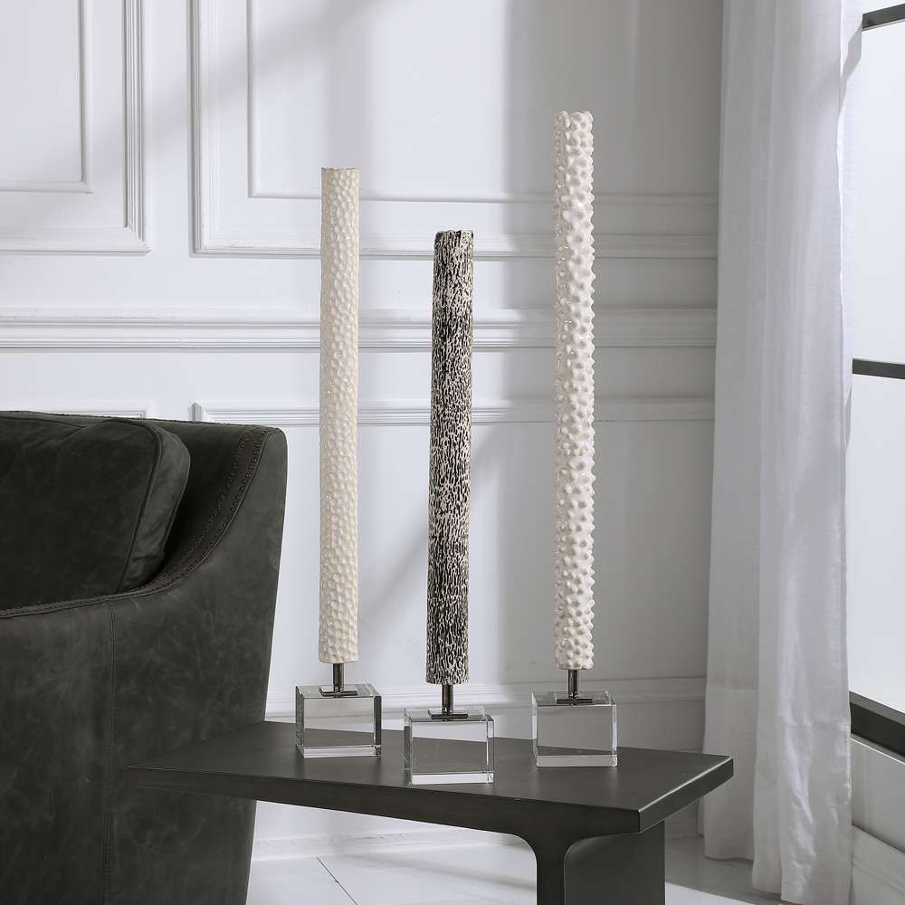Uttermost - Makira Cylindrical Sculptures (Set of 3) - 17869 veiw 3