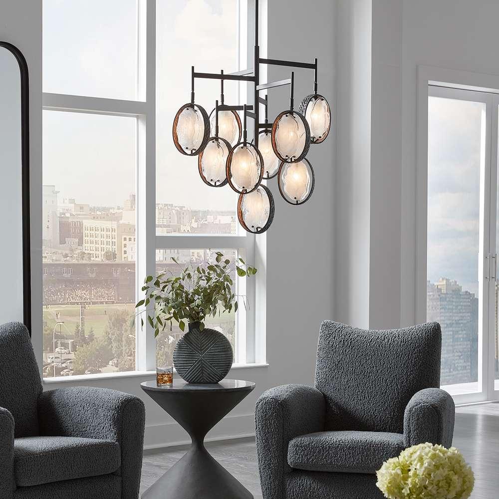Uttermost - Maxin Dark Bronze 9 Light Chandelier - 21317 veiw 4