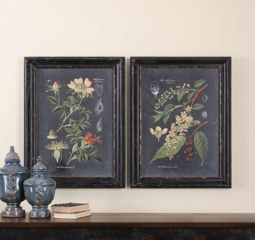 Uttermost - Midnight Botanicals Wall Art (Set of 2) - 56053 veiw 2