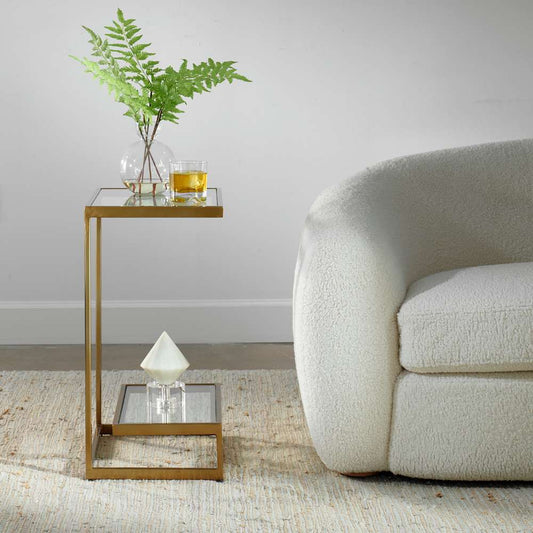Uttermost - Musing Brushed Brass Accent Table - 22913 veiw 2