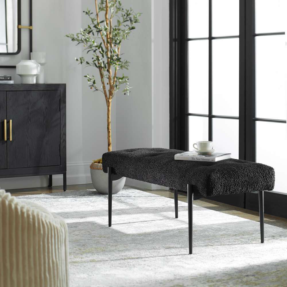 Uttermost - Olivier Modern Black Bench - 23719 veiw 4