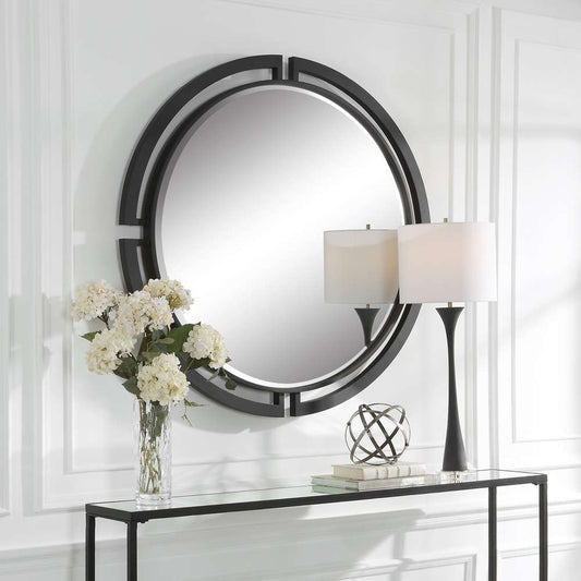 Uttermost - Quadrant Modern Round Mirror - 09878 veiw 2