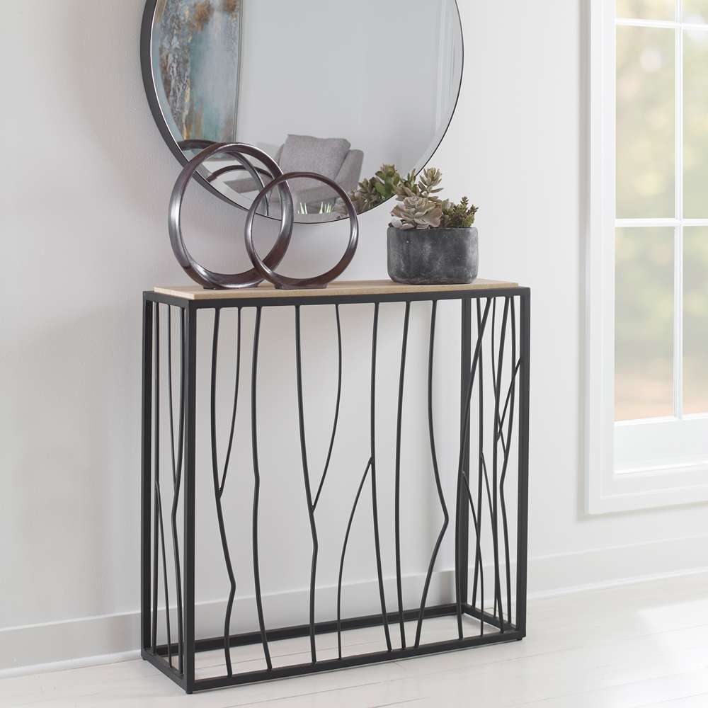Uttermost - Reed Travertine Console Table - 25104 veiw 4