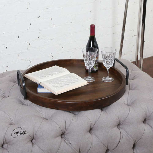 Uttermost - Reine Round Wooden Tray - 18749 veiw 2