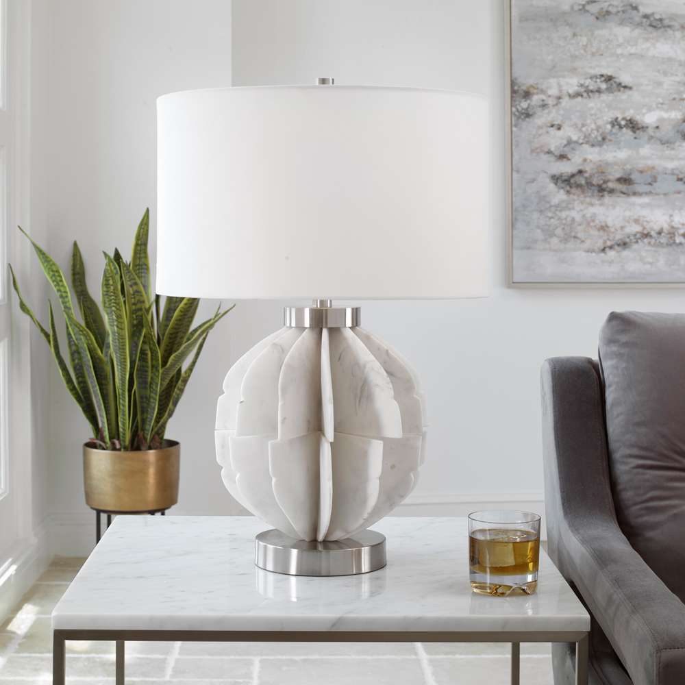 Uttermost - Repetition White Marble Table Lamp - 30015-1 veiw 4