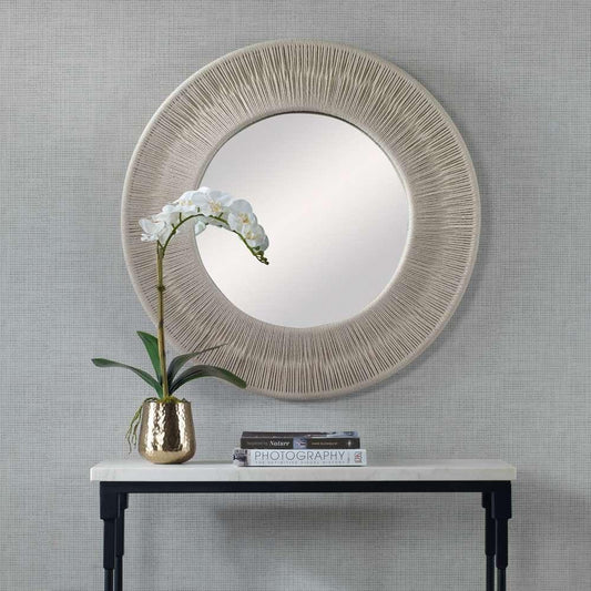 Uttermost - Sailors Knot White Small Round Mirror - 09824 veiw 2