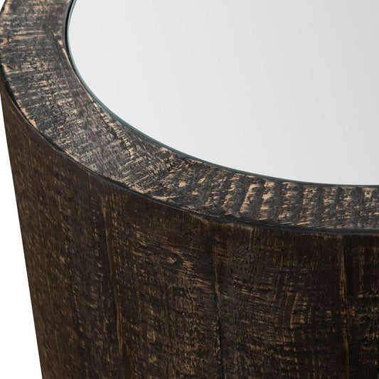 Uttermost - Sequoia Mirrored Drum Table - 25289 veiw 2