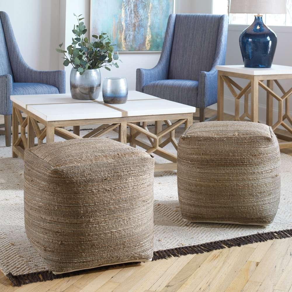 Uttermost - Shiro Beige Pouf - 23958 veiw 4