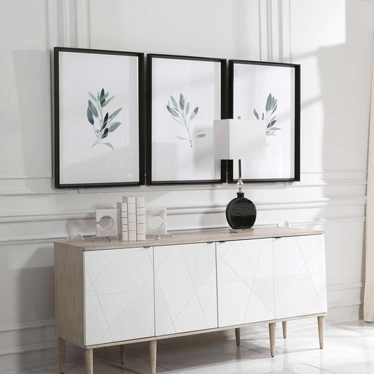 Uttermost - Simple Sage Watercolor Prints (Set of 3) - 33723 veiw 2