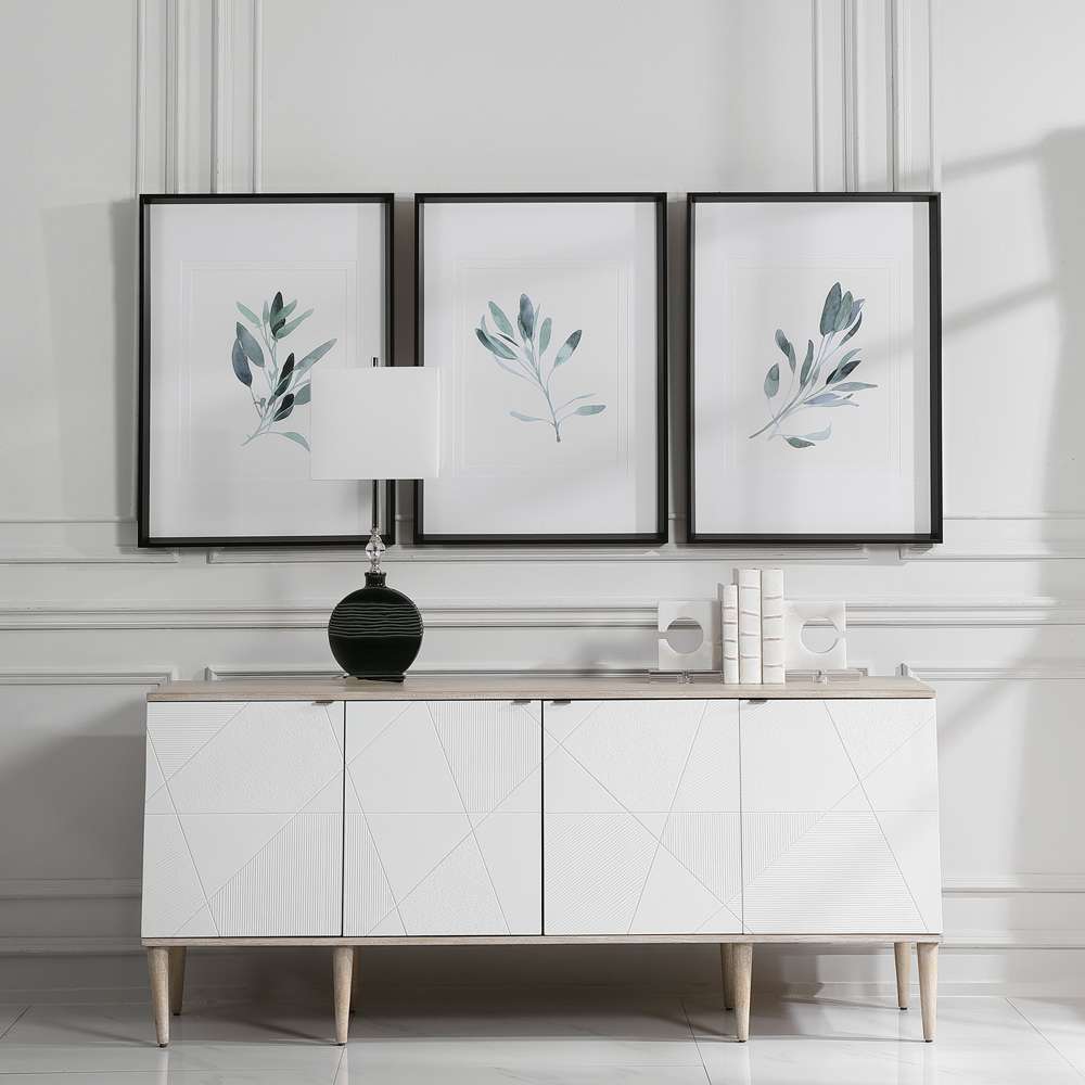 Uttermost - Simple Sage Watercolor Prints (Set of 3) - 33723 veiw 4