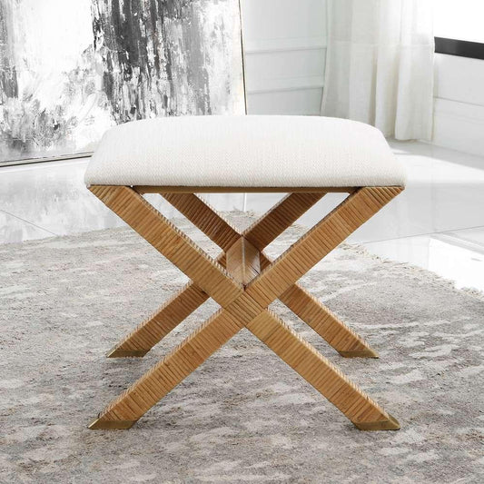 Uttermost - St. Tropez Rattan Small Bench - 23745 veiw 2