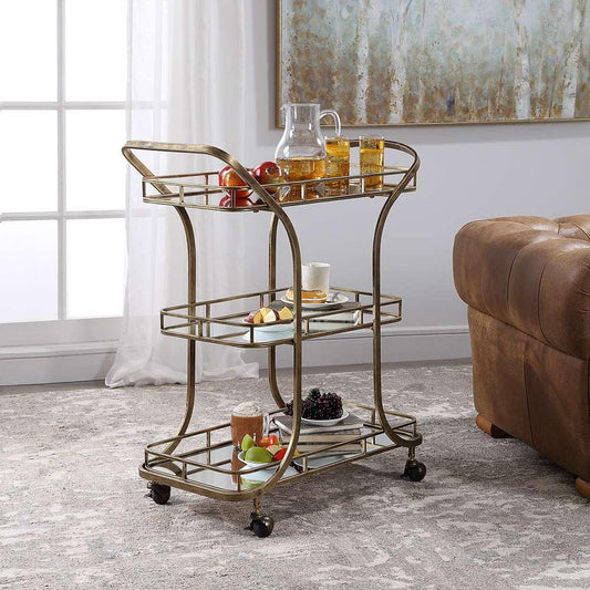 Uttermost - Stassi Gold Serving Cart - 24876 veiw 2