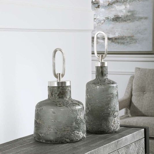 Uttermost - Storm Art Glass Bottles (Set of 2) - 17840 veiw 2