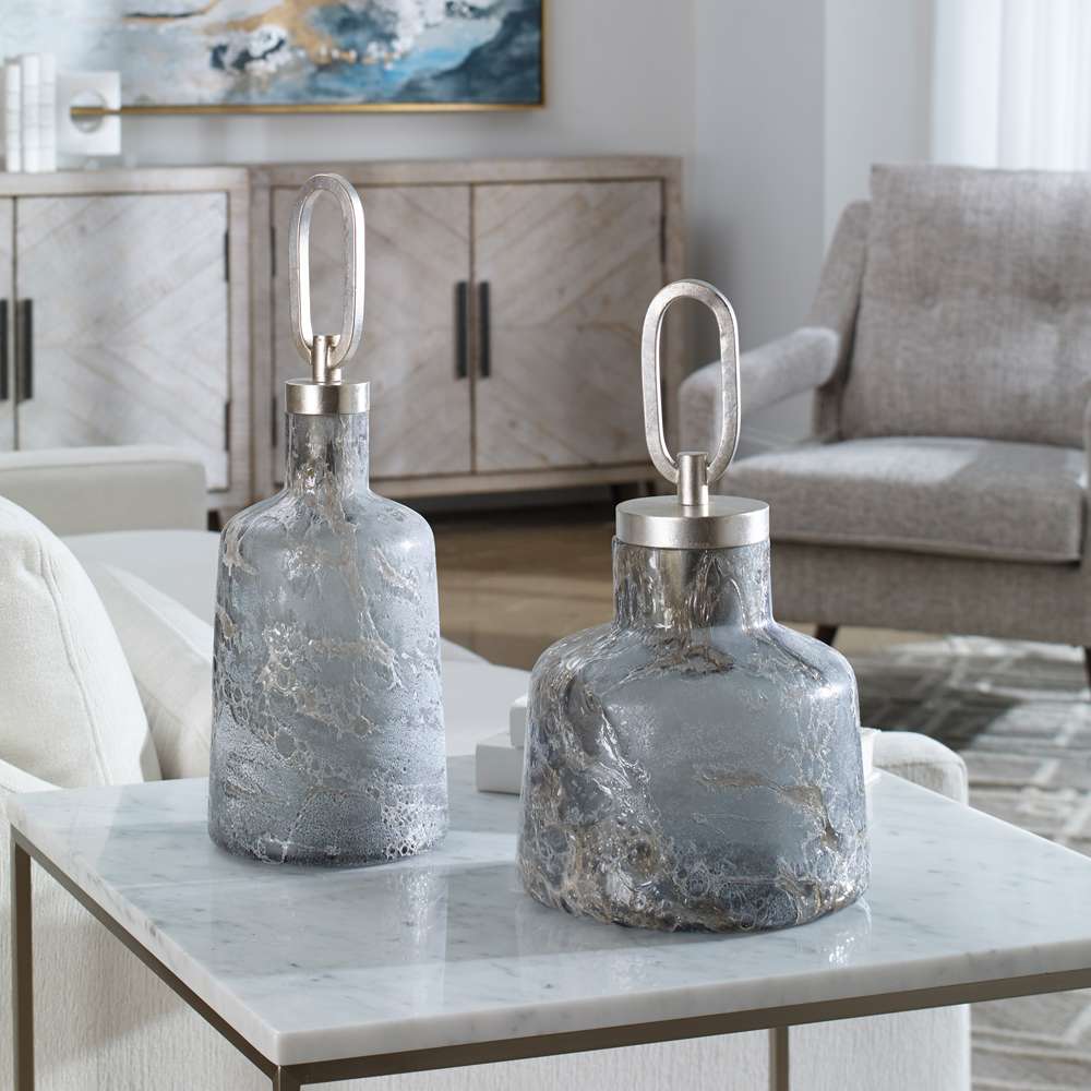 Uttermost - Storm Art Glass Bottles (Set of 2) - 17840 veiw 4