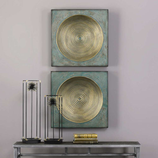 Uttermost - Sybil Antique Gold Squares (Set of 2) - 04106 veiw 2