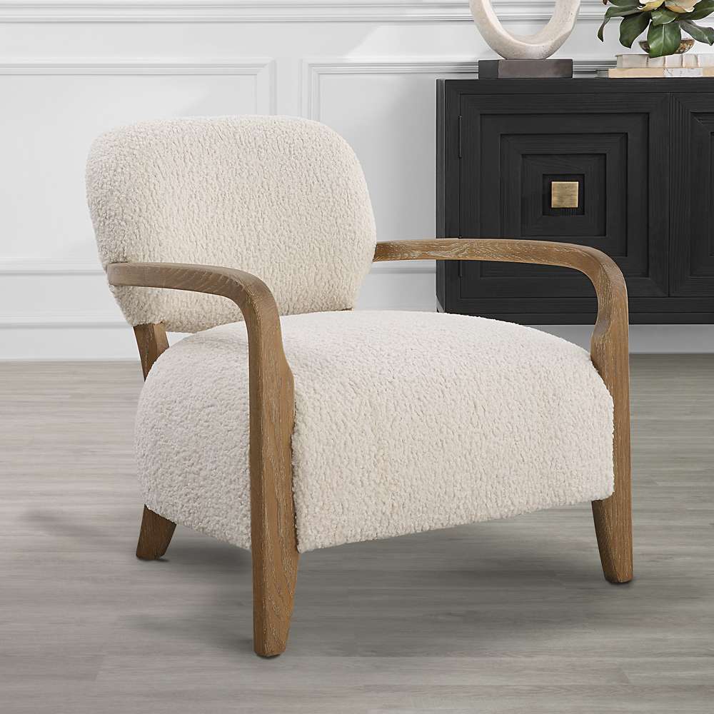 Uttermost - Telluride Natural Shearling Accent Chair - 23772 veiw 4