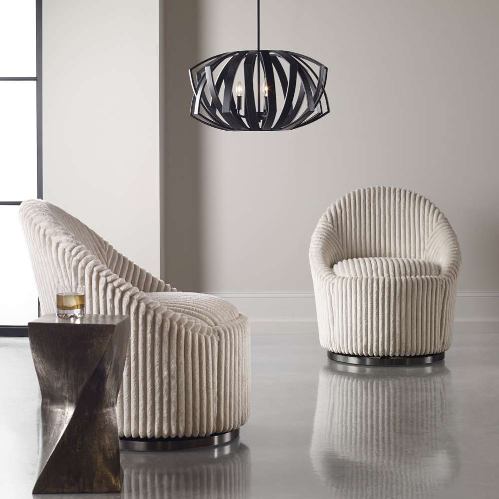 Uttermost - Thales Black Geometric 3 Light Pendant - 22137 veiw 4