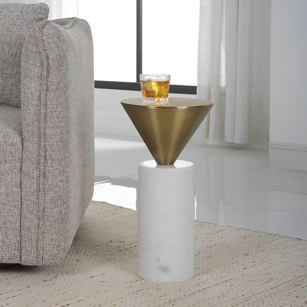 Uttermost - Top Hat Brass Drink Table - 25250 veiw 3