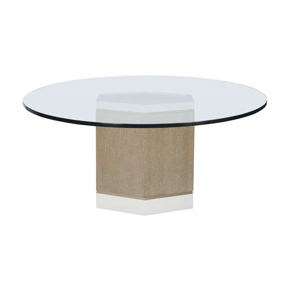 Vanguard Furniture - Cove Dining Table Base with 54in Glass Top - S400B-PA_GF-54X3-4 veiw 1