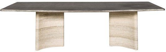 Vanguard Furniture - Flynn Rectangular Dining Table - Charcoal and Travertine - P821T1 veiw 2