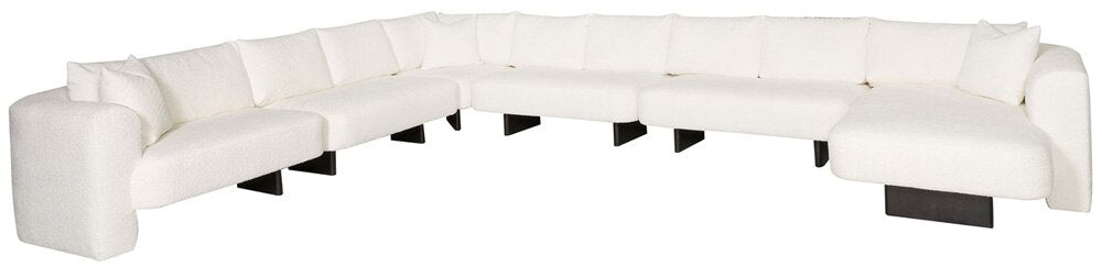 Vanguard Furniture - Lola Stocked Right Arm Chaise - Itilia Ivory - T1V166-RAH veiw 5