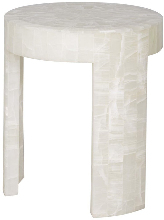 Vanguard Furniture - Meridian Round End Table - Bricked Cloud Onyx - P568E veiw 2