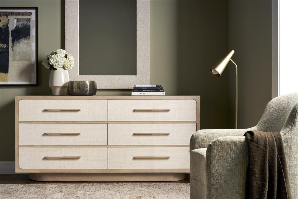 Vanguard Furniture - Reveal Dresser - Navajo Case/Snowdrift Raffia - P592D-IO veiw 4