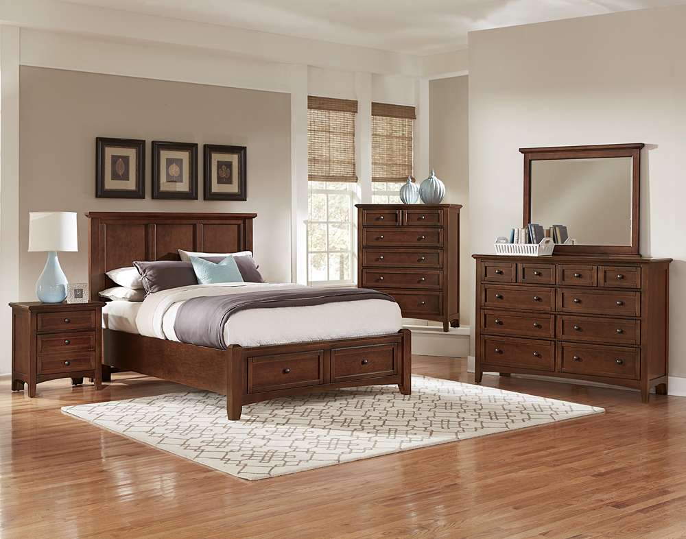 Vaughan Bassett - Bonanza Chest with 5 Drawers in Cherry - BB28-115 veiw 2