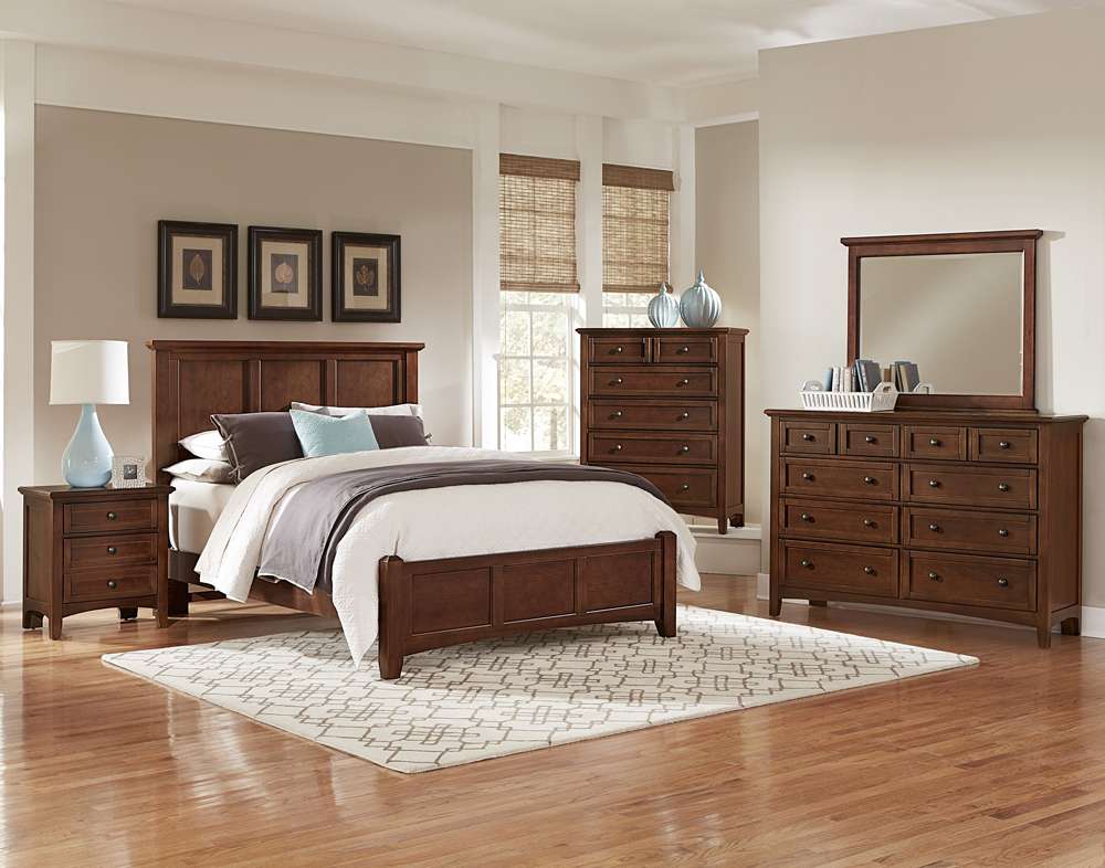Vaughan Bassett - Bonanza Double Dresser with 6 Drawers in Cherry - BB28-001 veiw 2