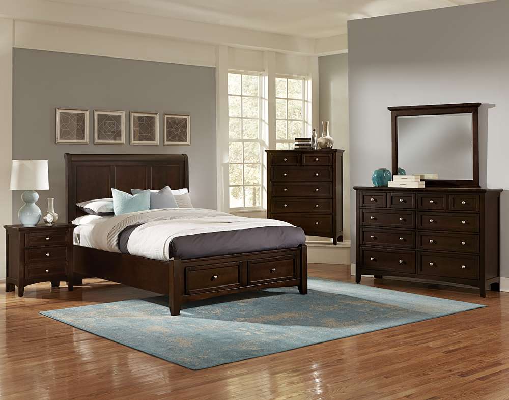 Vaughan Bassett - Bonanza Night Stand with 2 Drawers in Merlot - BB27-226 veiw 2