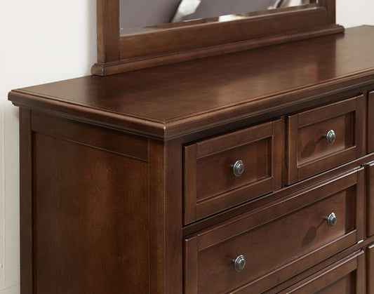 Vaughan Bassett - Bonanza Triple Dresser with 8 Drawers in Cherry - BB28-002 veiw 2