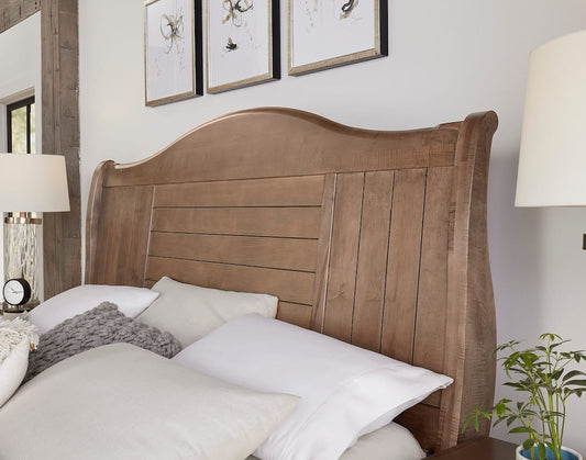 Vaughan Bassett - Cool Farmhouse - King Sleigh Bed - Natural - 800-663-366-922-MS1 view 2