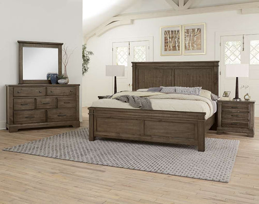Vaughan Bassett - Cool Rustic Queen Mansion Bed in Mink - 170-551-155-922 veiw 2